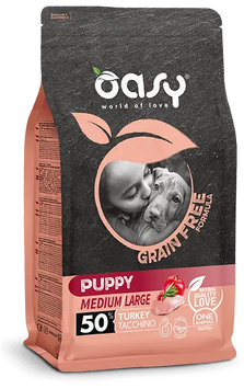 OASY DOG Grain Free Puppy Medium/Large індичка 2.5кг 3017347493 фото