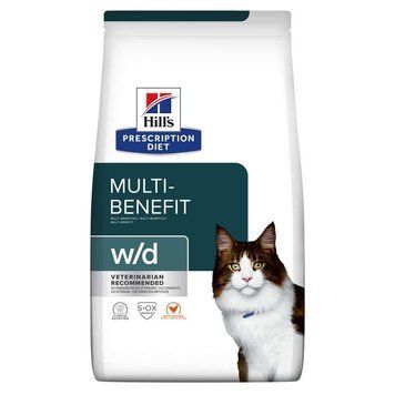 Hill&rsquo;s PRESCRIPTION DIET w/d Сухий корм для котів при цукровому діабеті та для контролю ваги, з куркою, 3 кг 605849 фото