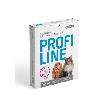 Нашийник Provet PROFILINE для котів та собак інсектоакарицид фуксія 35 см PR243095 фото