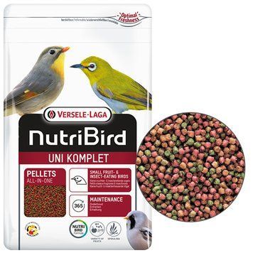 Versele-Laga NutriBird Uni Komplet ВЕРСЕЛЕ-ЛАГА НУТРІБЕРД УНІ КОМПЛІТ повнораціонний екструдований корм для фрукто- та комахоїдних птахів малих видів 1кг 221440 фото