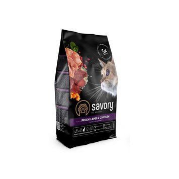 Корм сухий Savory Adult Cat Steril Fresh Lamb & Chicken для стерилізованих котів з ягнятиною та куркою 400 г 30105 фото