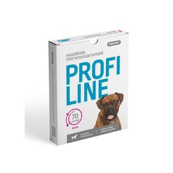 Нашийник Provet PROFILINE для собак великих порід інсектоакарицид фуксія 70 см PR243099 фото