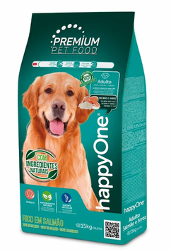 Преміум корм для дорослих собак з лососем і рисом happyOne Premium Adult Dog Salmon and Rice 15 кг 5600760440877 фото