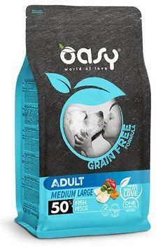 OASY DOG Grain Free Adult Medium/Large риба 2.5кг 3017347561 фото