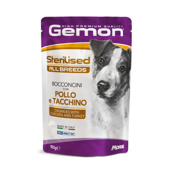 Gemon Dog Wet Sterilised курка та індичка  70300650 фото