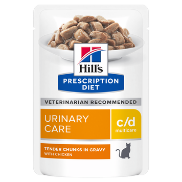 Hill&rsquo;s PRESCRIPTION DIET c/d Вологий корм для котів, догляд за сечовидільною системою, з куркою, пауч, 85 г 605601 фото