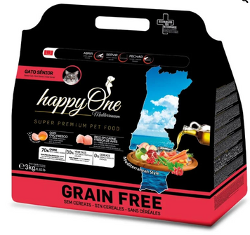Сухий корм happyOne для літніх котів зі свіжим м'ясом птиці 3кг 5600760440648 фото