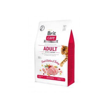 Корм сухой Brit Care Cat Grain Adult Activity Support для уличных и взрослых кошек филе индейки и курицы 2кг 171298/0822 фото