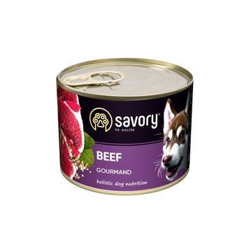 Корм вологий Savory Dog Gourmand Beef паштет для дорослих собак усіх порід з яловичиною 200 г 30426 фото