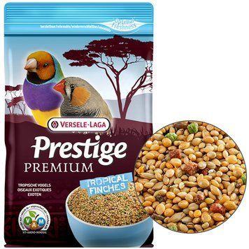 Versele-Laga Prestige Premium Tropical Finches ВЕРСЕЛЕ-ЛАГА ПРЕСТИЖ ПРЕМІУМ ТРОПІКАЛ повнораціонний корм для тропічних птахів 800г 215128 фото