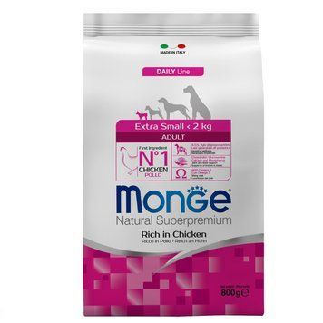 Monge Dog Extrasmall Adult курка з рисом 800г 70011419 фото