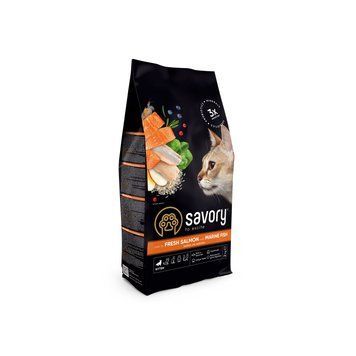 Корм сухий Savory Kitten rich in Fresh Salmon with Marine Fish для кошенят всіх порід зі свіжим лососем та морською рибою 2кг 21144 фото
