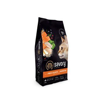 Корм сухий Savory Kitten rich in Fresh Salmon with Marine Fish для кошенят всіх порід зі свіжим лососем та морською рибою 8кг 21168 фото