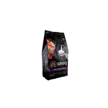 Корм сухой Savory Medium Breed rich in Fresh Turkey and Lamb для взрослых собак средних пород от 10 до 25 кг со свежим ягненком и индейкой 1кг 30259 фото