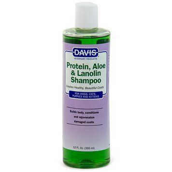 Davis Protein & Aloe & Lanolin Shampoo ДЕВІС ПРОТЕЇН АЛОЕ ЛАНОЛІН шампунь для собак і котів, концентрат 355мл PALS12 фото