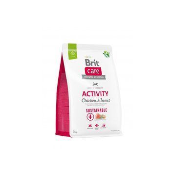 Корм сухий Brit Care Dog Sustainable Activity для дорослих собак з підвищеною активністю з куркою та комахами 3кг 172191 фото