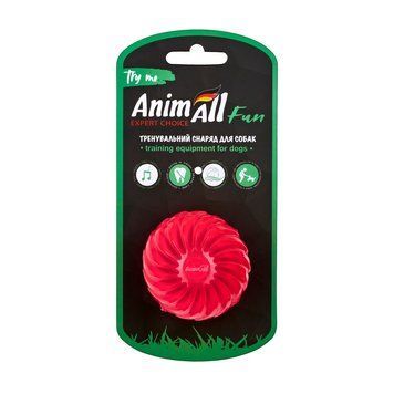 AnimAll Fun м'яч хвиля з пищалкою 65 мм рожевий 2000981282653 фото