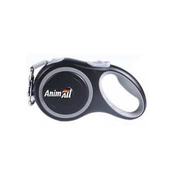 AnimAll рулетка-повідець до 50кг/5метрів L сіро-чорний 2000981099268 фото