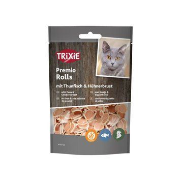 Ласощі Trixie Premio Tuna Rolls для котів шматочки з тунцем та куркою 50 г 42732 фото