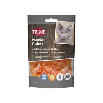 Ласощі Trixie Premio Cheese Chicken Cubes для котів кубики з куркою та сиром 50 г 42717 фото