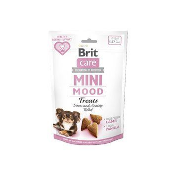 Лакомство Brit Care Mini Treats Mood для собак малых пород против стресса ягненка вкус ваниль 50 г 112372 фото