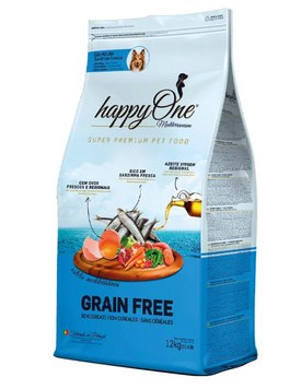 Беззерновий корм для дорослих собак зі свіжою сардиною happyOne Mediterraneum Adult Dog Fresh Sardine 12 кг 5600760440624 фото