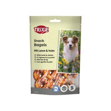Ласощі Trixie Bagels with Lamb & Chicken для собак кільця з ягням та куркою 100 г 31707 фото