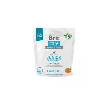 Корм сухий Brit Care Dog Grain-free Junior Large Breed для молодих собак великих порід беззерновий з лососем 1кг 172199 фото