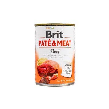 Корм вологий Brit Care Pate and Meat для дорослих собак з яловичиною 400 г 100858/100072/0274 фото