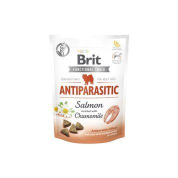 Лакомство Brit Care Functional Snack Snack Antiparasitic Salmon для собак полувлажные антипаразитарный эффект лосось 150 г 111425 фото
