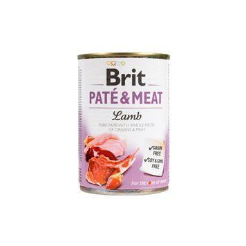 Корм вологий Brit Care Pate and Meat для дорослих собак з ягням 400 г 100861/100077/0441 фото