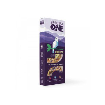 Лакомство Special One Пончики для декоративных птиц барбарис василька кокос 60 г PR242516 фото