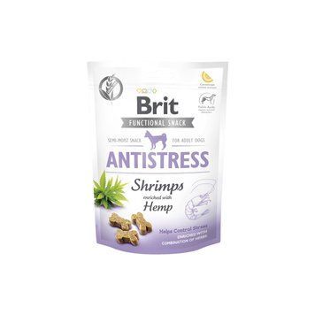 Лакомство Brit Care Functional Snack Antistress Shrimps для собак полувлажные для успокоения креветки 150 г 111422 фото