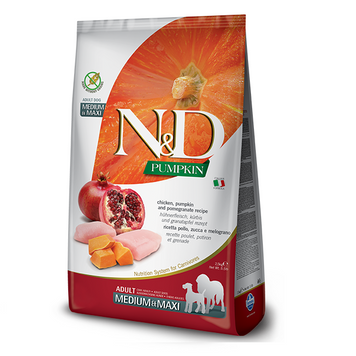 FARMINA N&D Grain Free PUMPKIN CHICKEN & POMEGRANATE ADULT MEDIUM & MAXI 2,5kg 33260 фото