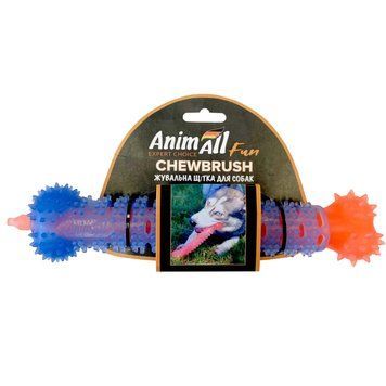 AnimAll Фан жевательная щетка-кость оранжевая с синим, 24 см 2000981201005 фото