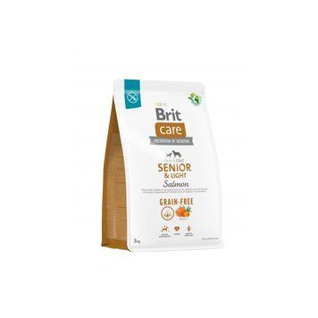 Корм сухий Brit Care Dog Grain-free Senior and Light для старіючих собак беззерновий з лососем 3кг 172206 фото