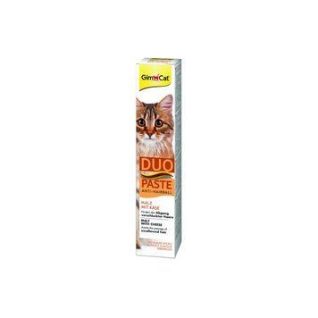 Паста GimCat DUO PASTE Anti-hairboll malt with cheese для котів з чутливим травленням усіх порід мальт та сир 50 г G-427218 фото