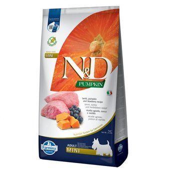 FARMINA N&D Grain Free PUMPKIN LAMB & BLUEBERRY ADULT MINI 7kg 33642 фото